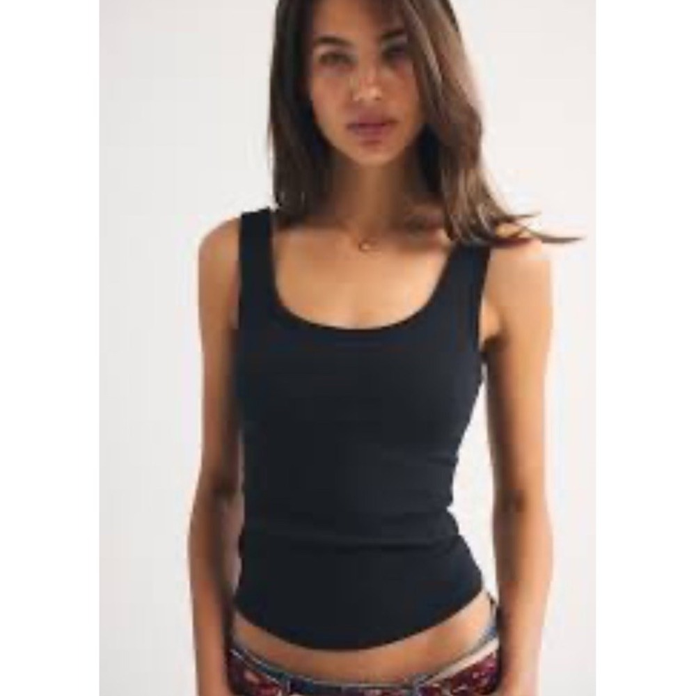 Abercrombie & Fitch Women's Bra Free Collection Ribbed Tank Top Size S Black